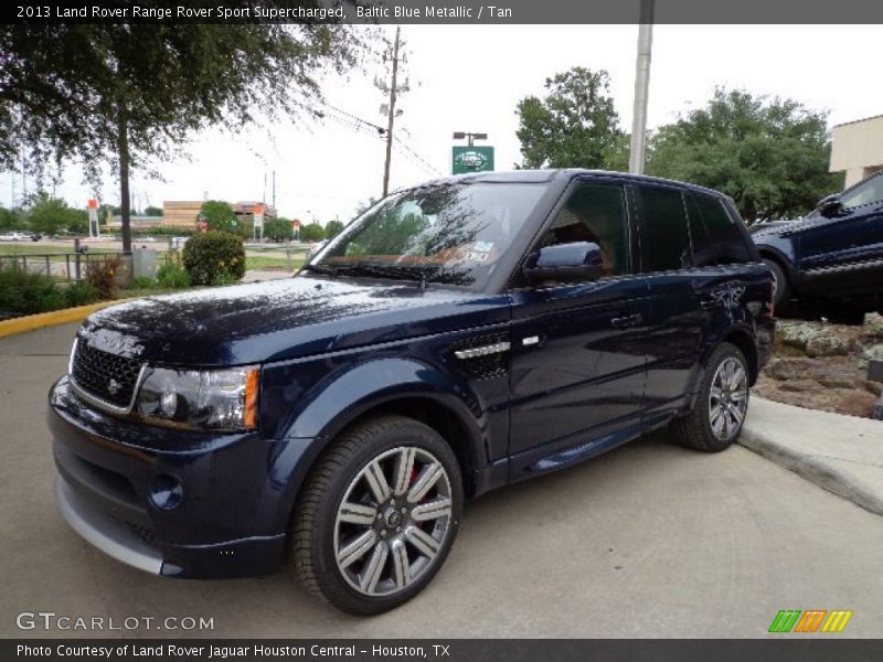 Baltic Blue Metallic / Tan 2013 Land Rover Range Rover Sport Supercharged