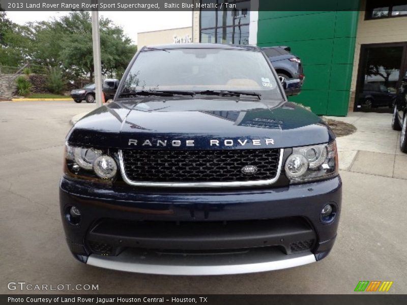 Baltic Blue Metallic / Tan 2013 Land Rover Range Rover Sport Supercharged