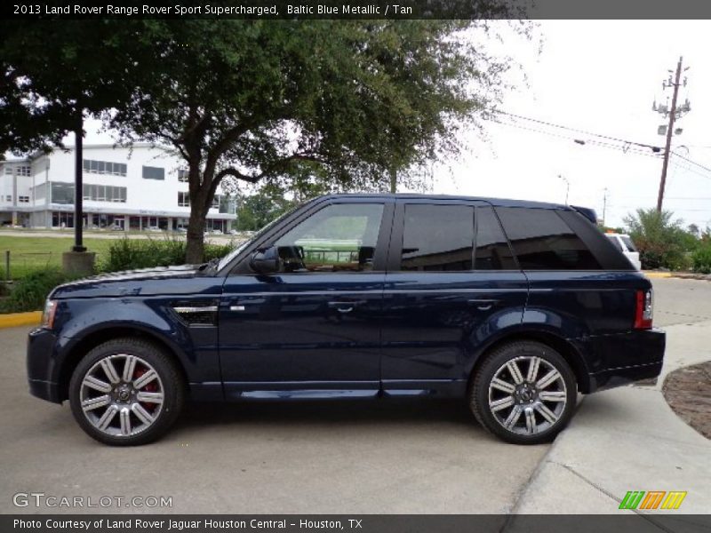Baltic Blue Metallic / Tan 2013 Land Rover Range Rover Sport Supercharged