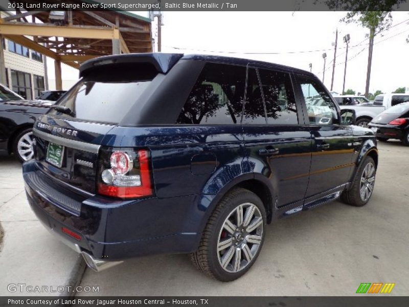Baltic Blue Metallic / Tan 2013 Land Rover Range Rover Sport Supercharged