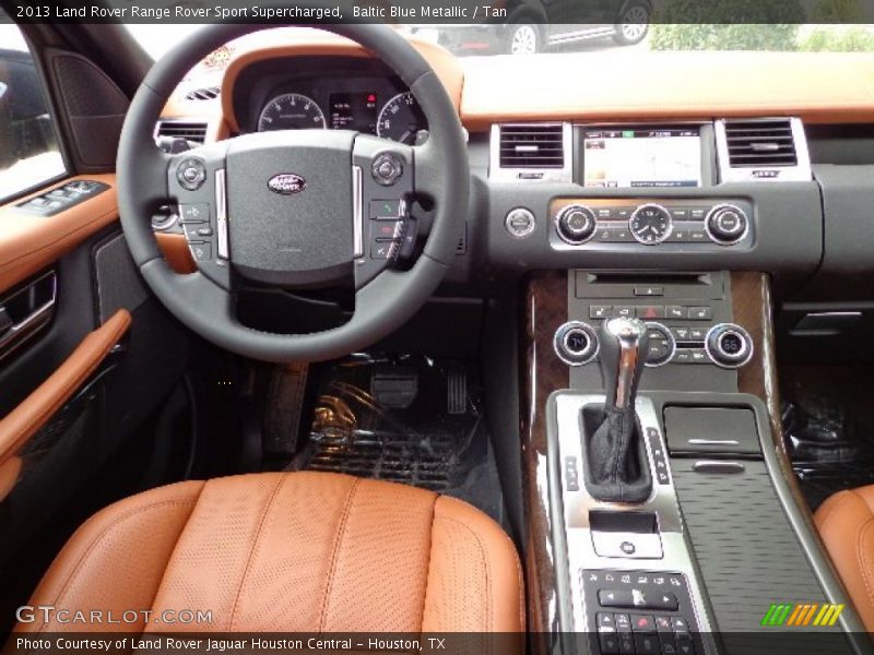 Baltic Blue Metallic / Tan 2013 Land Rover Range Rover Sport Supercharged