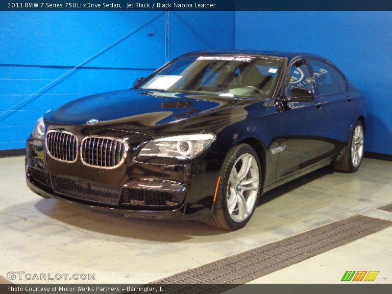 Jet Black / Black Nappa Leather 2011 BMW 7 Series 750Li xDrive Sedan