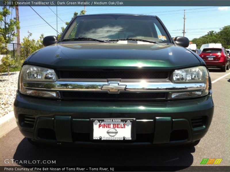 Dark Green Metallic / Medium Oak/Oak 2003 Chevrolet TrailBlazer LS