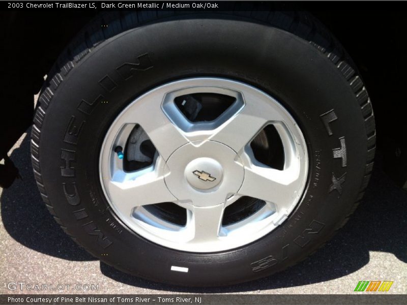 Dark Green Metallic / Medium Oak/Oak 2003 Chevrolet TrailBlazer LS