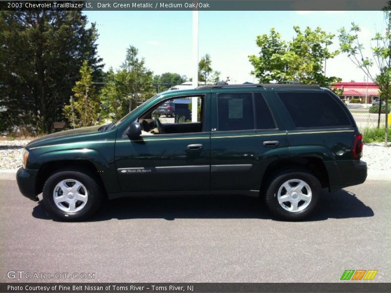Dark Green Metallic / Medium Oak/Oak 2003 Chevrolet TrailBlazer LS