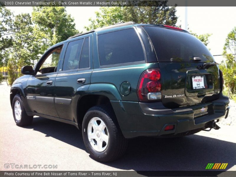 Dark Green Metallic / Medium Oak/Oak 2003 Chevrolet TrailBlazer LS