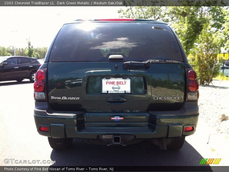 Dark Green Metallic / Medium Oak/Oak 2003 Chevrolet TrailBlazer LS