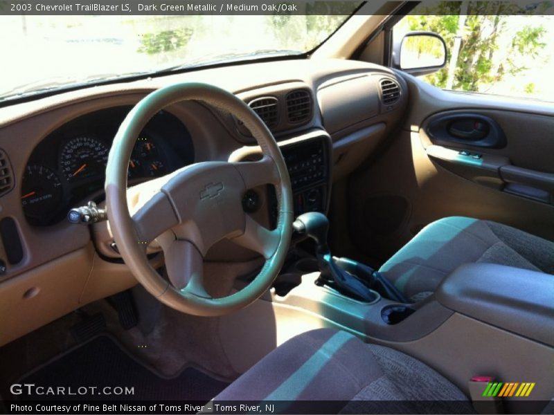 Dark Green Metallic / Medium Oak/Oak 2003 Chevrolet TrailBlazer LS