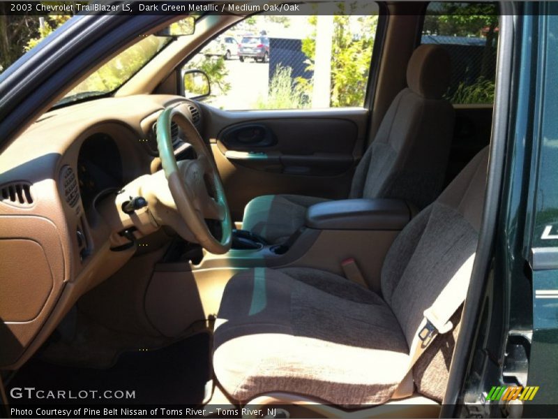 Dark Green Metallic / Medium Oak/Oak 2003 Chevrolet TrailBlazer LS