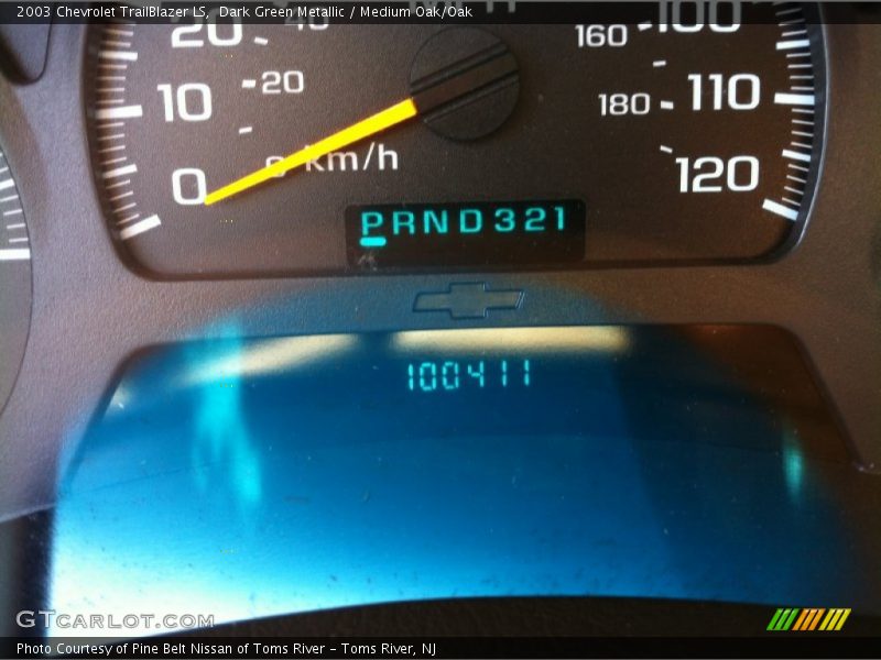 Dark Green Metallic / Medium Oak/Oak 2003 Chevrolet TrailBlazer LS