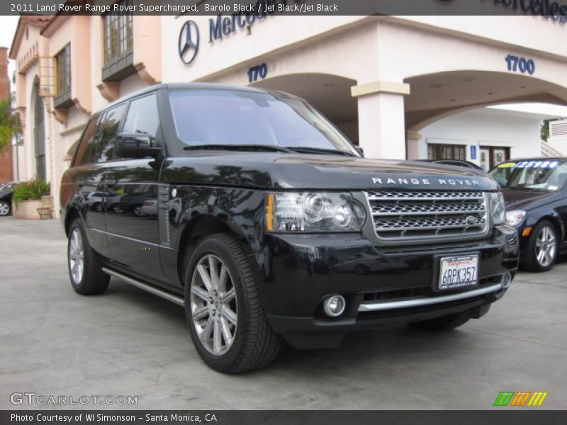 Barolo Black / Jet Black/Jet Black 2011 Land Rover Range Rover Supercharged