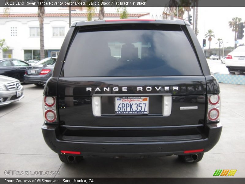 Barolo Black / Jet Black/Jet Black 2011 Land Rover Range Rover Supercharged
