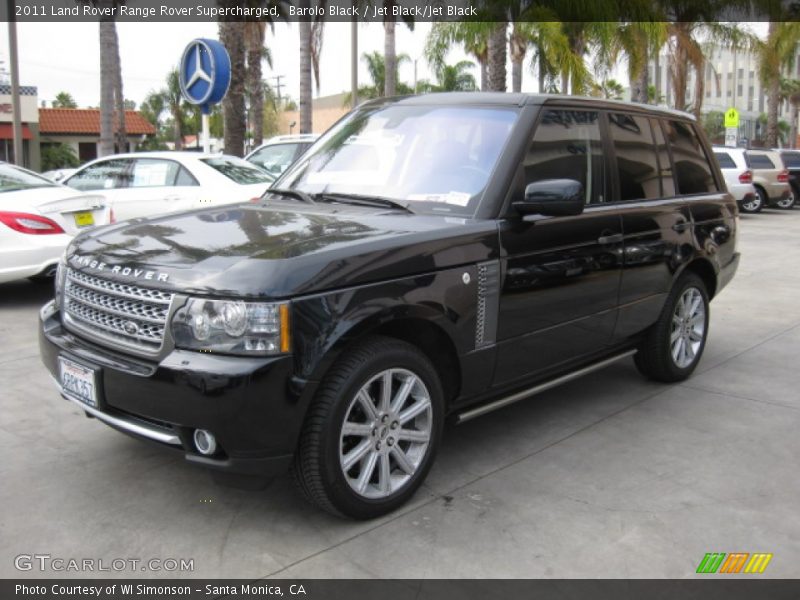 Barolo Black / Jet Black/Jet Black 2011 Land Rover Range Rover Supercharged