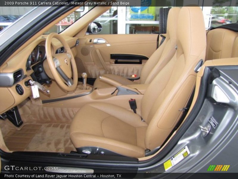Meteor Grey Metallic / Sand Beige 2009 Porsche 911 Carrera Cabriolet