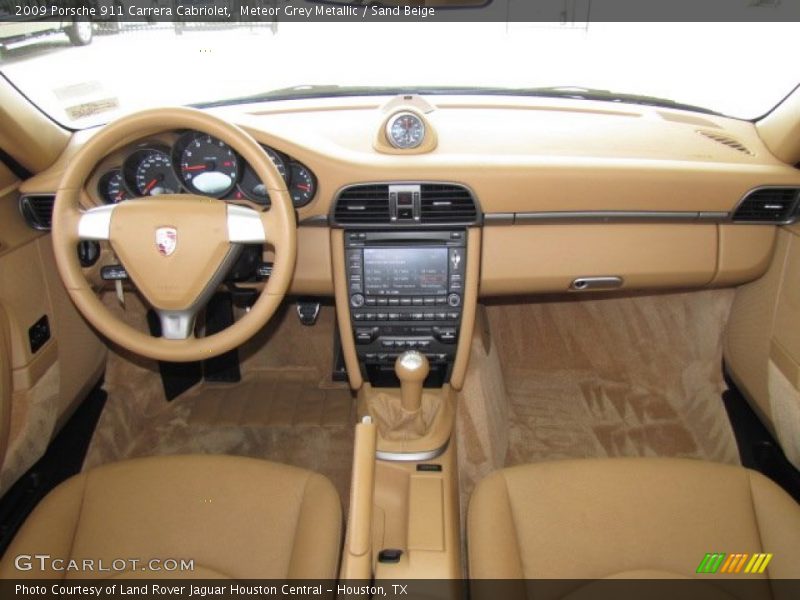 Meteor Grey Metallic / Sand Beige 2009 Porsche 911 Carrera Cabriolet
