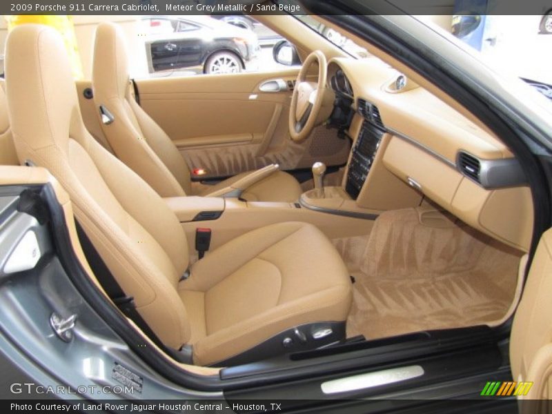 Meteor Grey Metallic / Sand Beige 2009 Porsche 911 Carrera Cabriolet