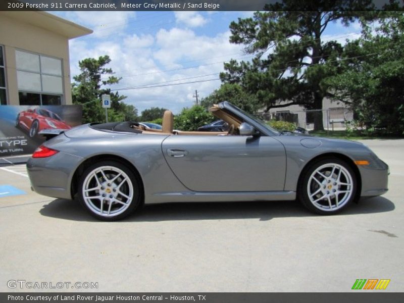 Meteor Grey Metallic / Sand Beige 2009 Porsche 911 Carrera Cabriolet