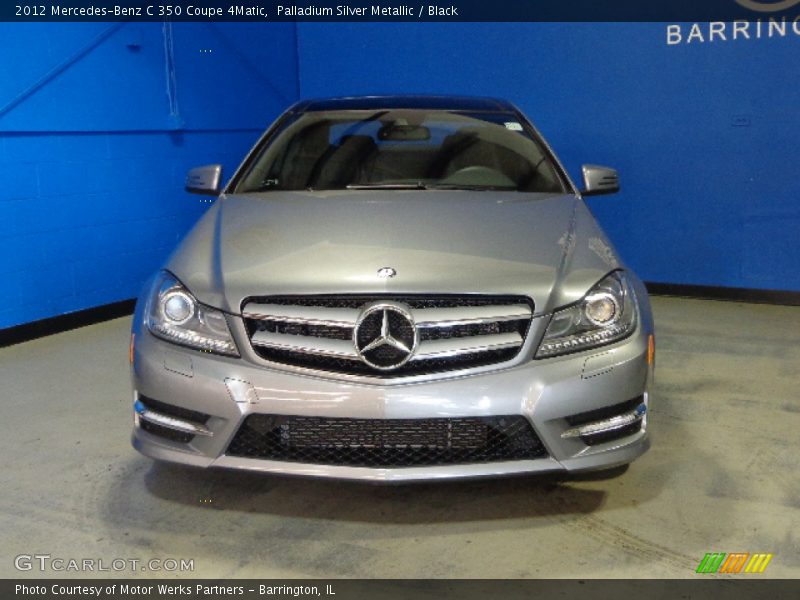 Palladium Silver Metallic / Black 2012 Mercedes-Benz C 350 Coupe 4Matic