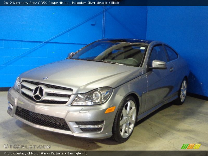Palladium Silver Metallic / Black 2012 Mercedes-Benz C 350 Coupe 4Matic