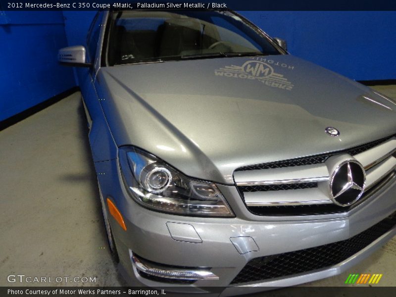 Palladium Silver Metallic / Black 2012 Mercedes-Benz C 350 Coupe 4Matic