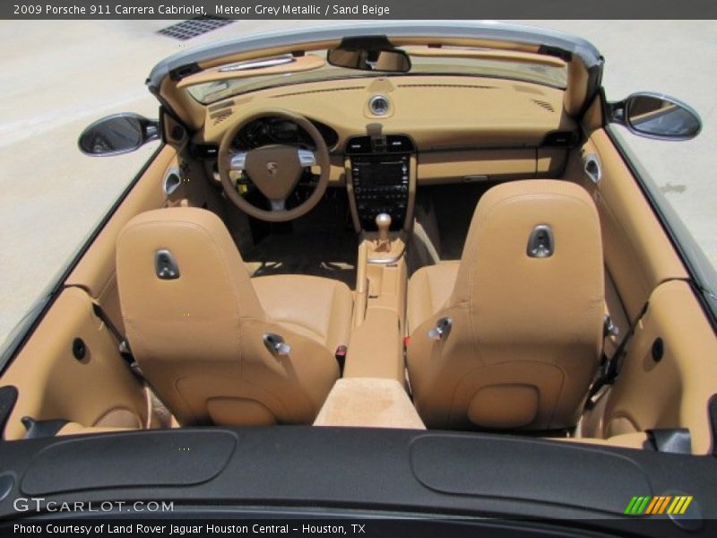 Meteor Grey Metallic / Sand Beige 2009 Porsche 911 Carrera Cabriolet