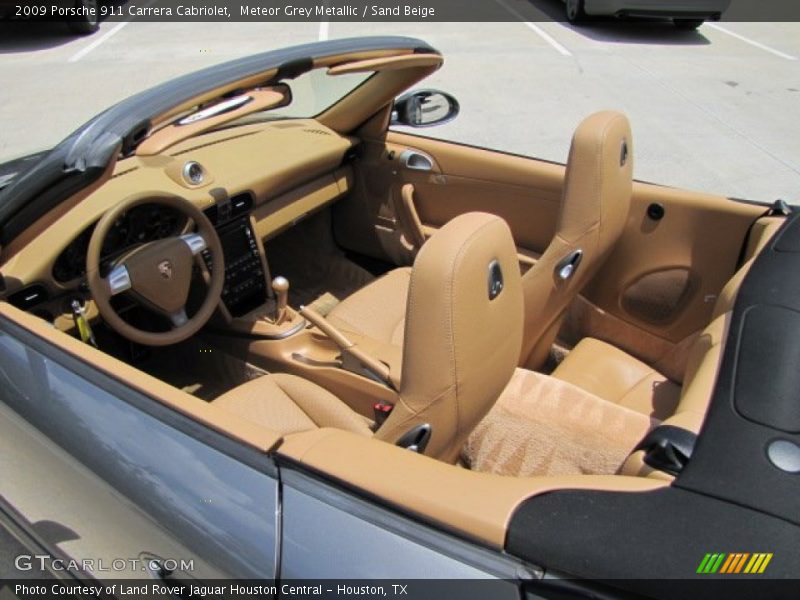 Meteor Grey Metallic / Sand Beige 2009 Porsche 911 Carrera Cabriolet