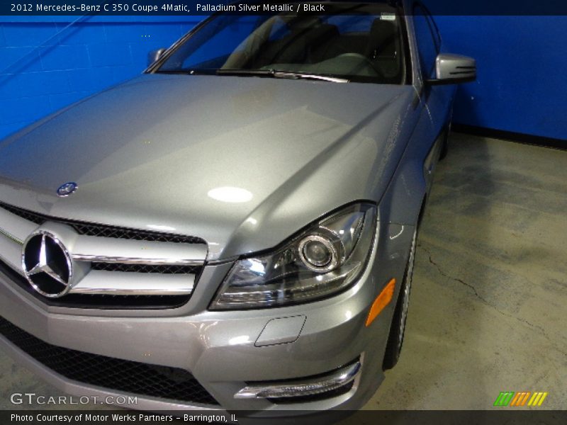 Palladium Silver Metallic / Black 2012 Mercedes-Benz C 350 Coupe 4Matic