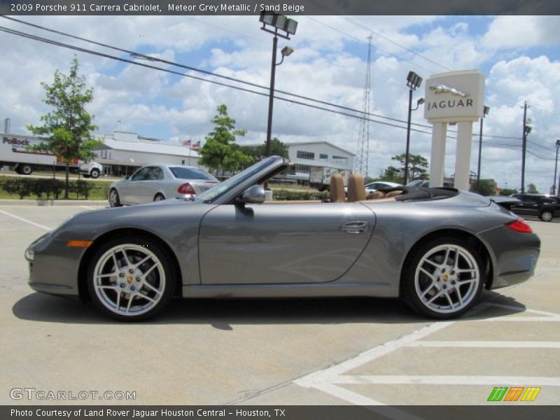 Meteor Grey Metallic / Sand Beige 2009 Porsche 911 Carrera Cabriolet