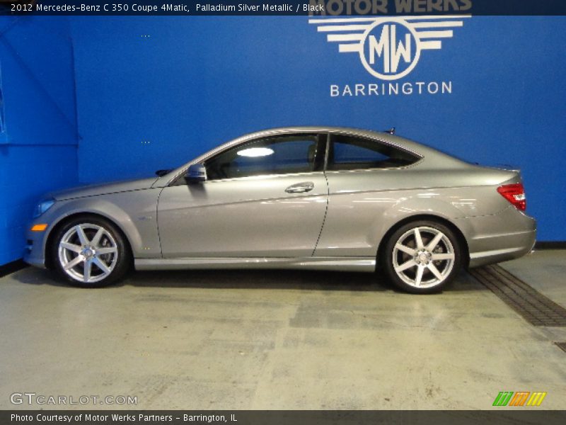 Palladium Silver Metallic / Black 2012 Mercedes-Benz C 350 Coupe 4Matic