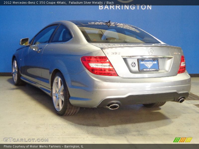 Palladium Silver Metallic / Black 2012 Mercedes-Benz C 350 Coupe 4Matic