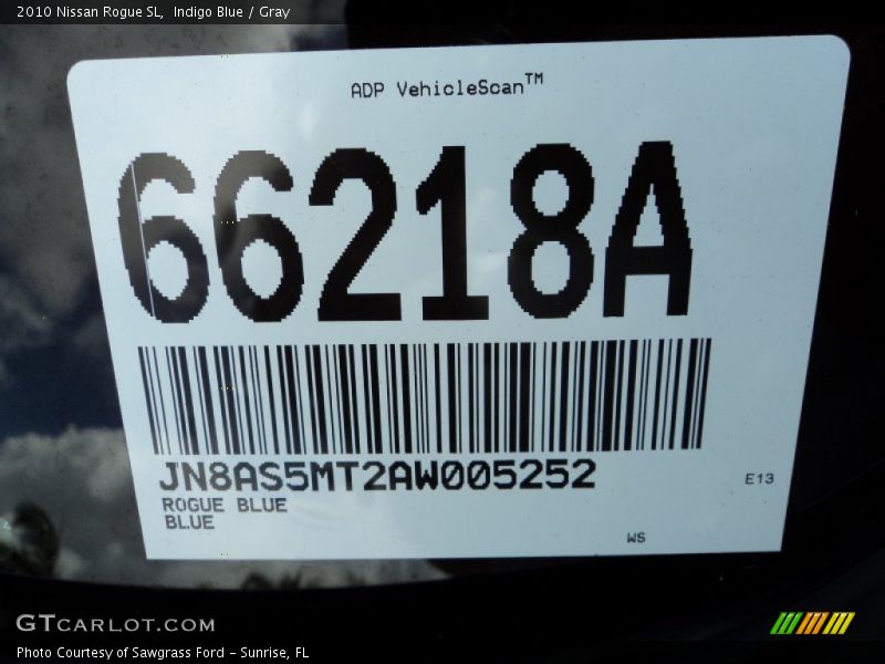 Indigo Blue / Gray 2010 Nissan Rogue SL