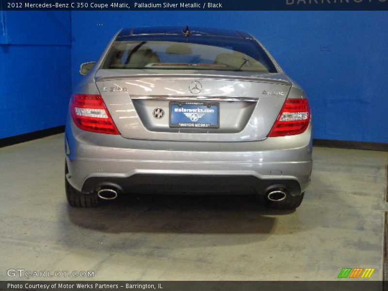 Palladium Silver Metallic / Black 2012 Mercedes-Benz C 350 Coupe 4Matic