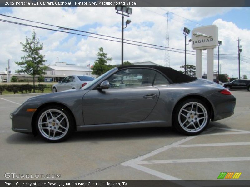 Meteor Grey Metallic / Sand Beige 2009 Porsche 911 Carrera Cabriolet