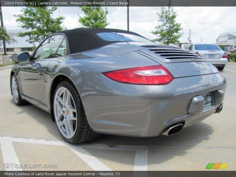 Meteor Grey Metallic / Sand Beige 2009 Porsche 911 Carrera Cabriolet