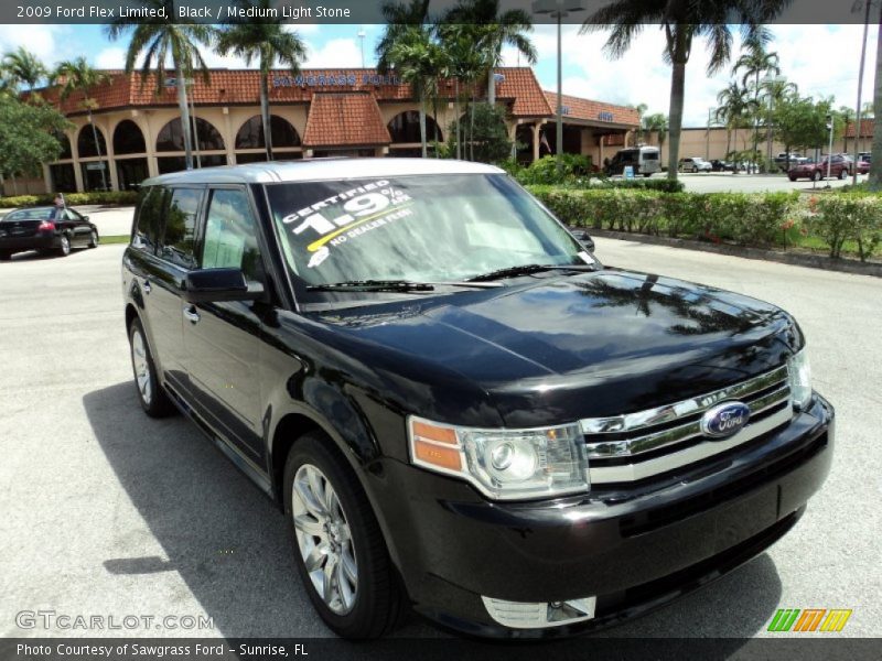 Black / Medium Light Stone 2009 Ford Flex Limited