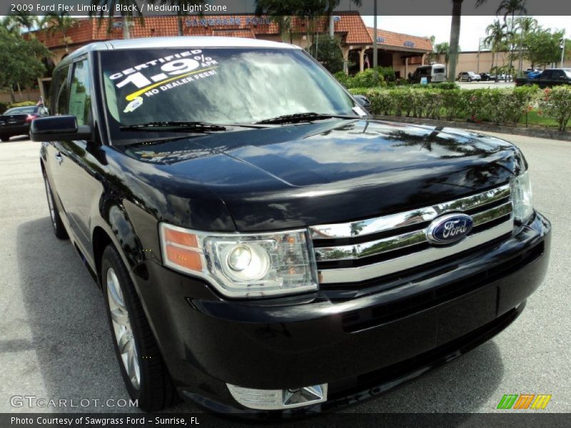 Black / Medium Light Stone 2009 Ford Flex Limited