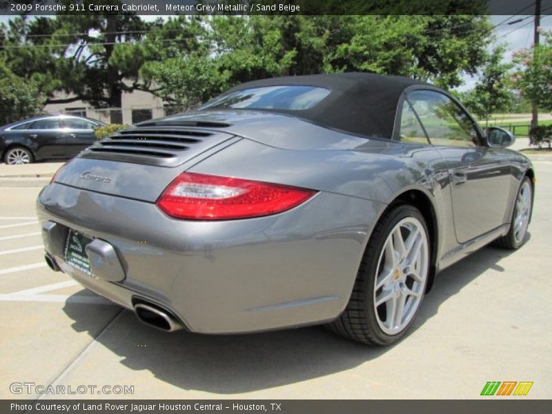 Meteor Grey Metallic / Sand Beige 2009 Porsche 911 Carrera Cabriolet