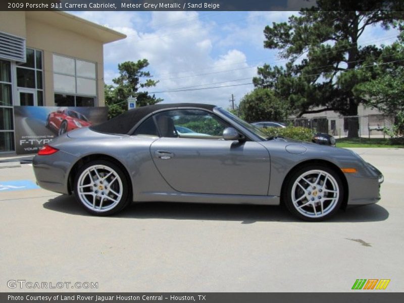 Meteor Grey Metallic / Sand Beige 2009 Porsche 911 Carrera Cabriolet