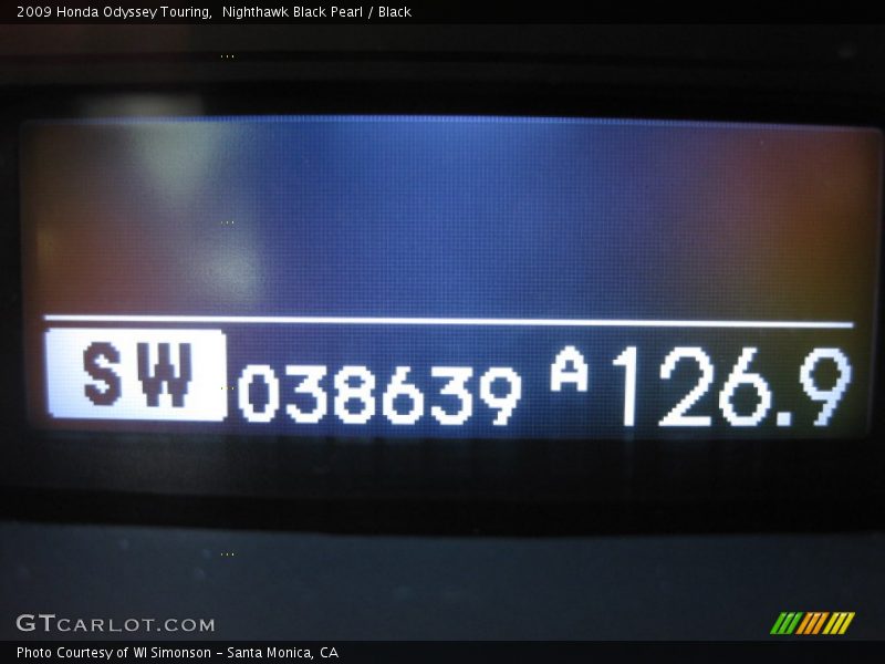 Nighthawk Black Pearl / Black 2009 Honda Odyssey Touring