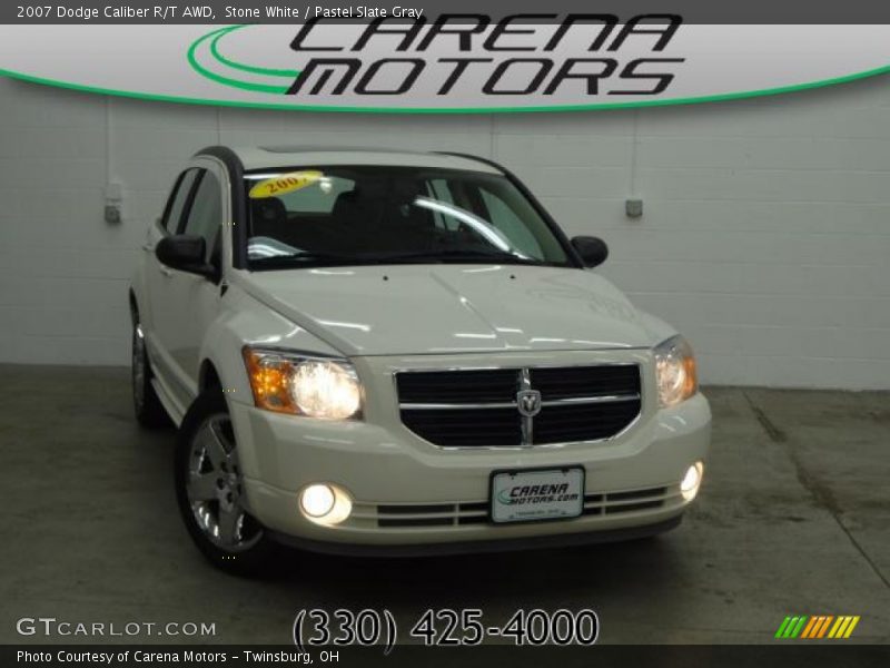 Stone White / Pastel Slate Gray 2007 Dodge Caliber R/T AWD