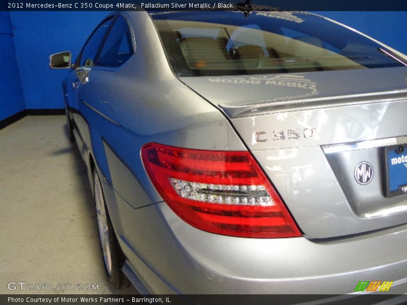 Palladium Silver Metallic / Black 2012 Mercedes-Benz C 350 Coupe 4Matic