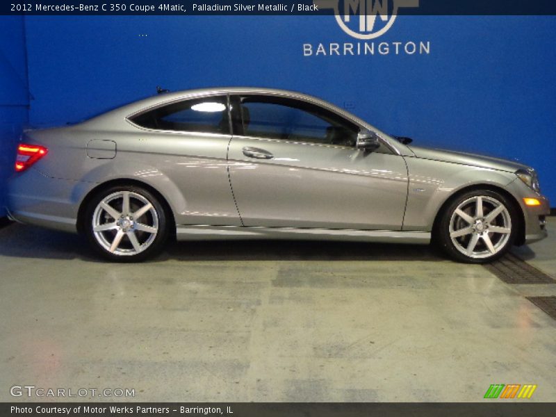 Palladium Silver Metallic / Black 2012 Mercedes-Benz C 350 Coupe 4Matic