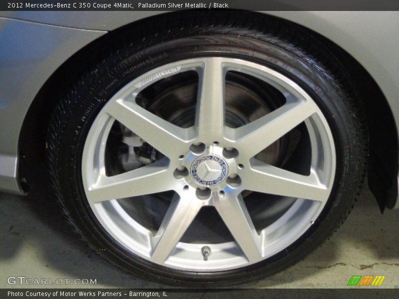 Palladium Silver Metallic / Black 2012 Mercedes-Benz C 350 Coupe 4Matic