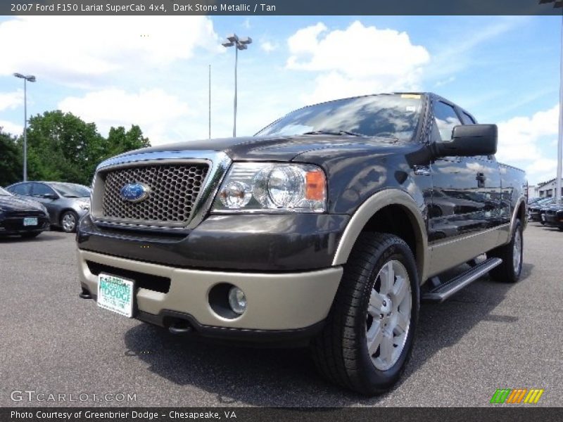 Dark Stone Metallic / Tan 2007 Ford F150 Lariat SuperCab 4x4