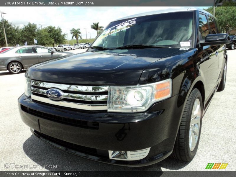 Black / Medium Light Stone 2009 Ford Flex Limited