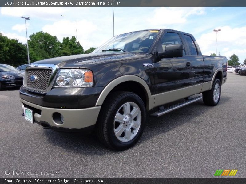 Dark Stone Metallic / Tan 2007 Ford F150 Lariat SuperCab 4x4