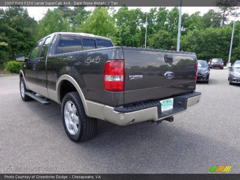 Dark Stone Metallic / Tan 2007 Ford F150 Lariat SuperCab 4x4