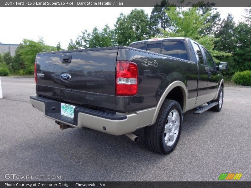 Dark Stone Metallic / Tan 2007 Ford F150 Lariat SuperCab 4x4