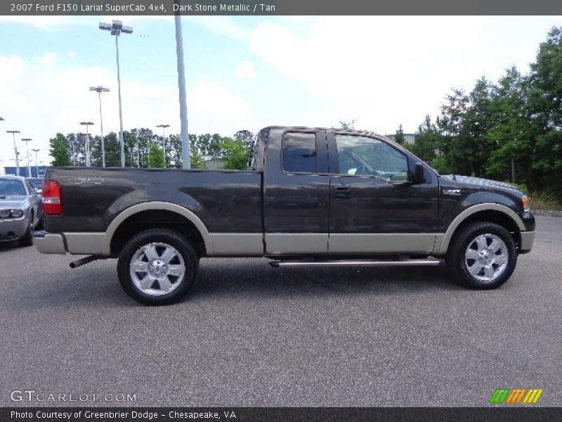 Dark Stone Metallic / Tan 2007 Ford F150 Lariat SuperCab 4x4