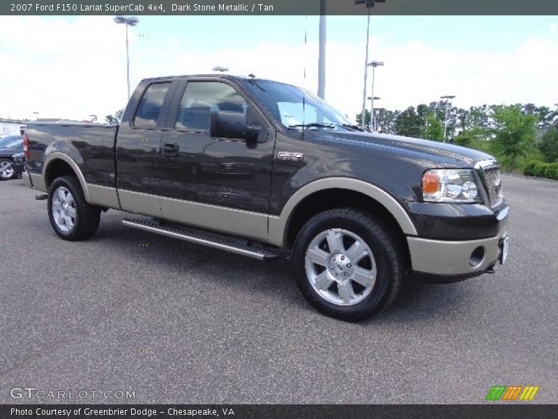 Dark Stone Metallic / Tan 2007 Ford F150 Lariat SuperCab 4x4